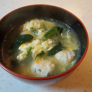 鶏団子の玉子スープ